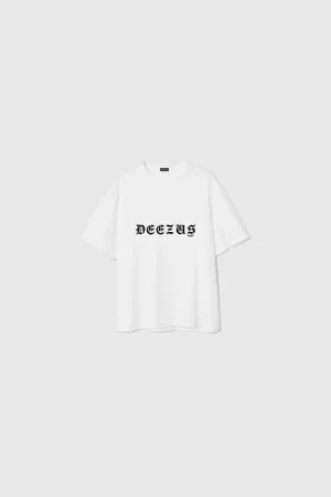 DEEZUS SCRIPT TEE - WHITE