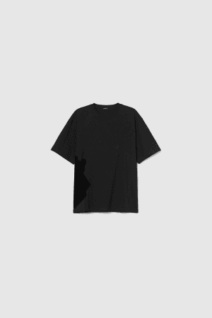 SIDE MEDAL TEE OVERSIZED - FULL BLACK