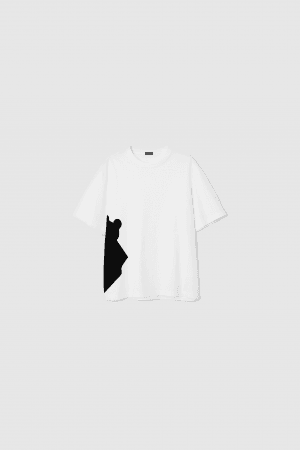 SIDE MEDAL OVERSIZED TEE - WHITE