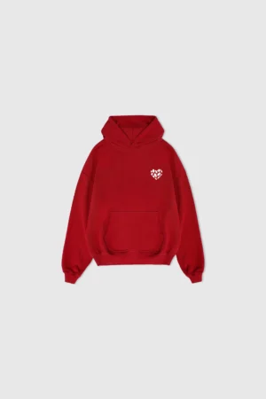 HEART HOODIE - RED