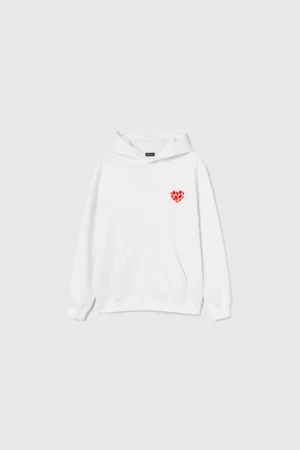 HEART HOODIE - WHITE