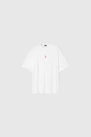 MEDAL PINK OCTOBER OVERSIZED TEE - WHITE